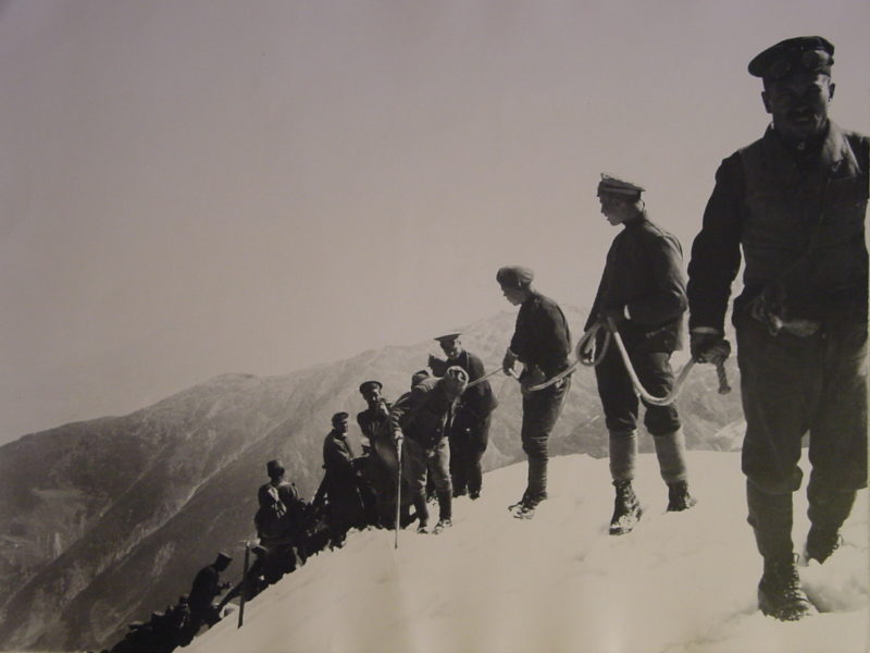 Ortler Geschütztransport Kriegsgefangene Haller